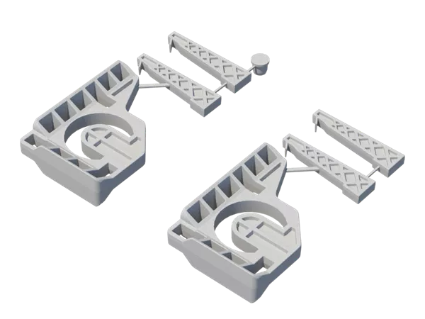 Coulisse Bordfix avec deux cales par paire