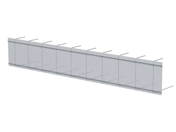 AES en métal déployé 50 cm, hauteur 38 cm,  longeur 250 cm