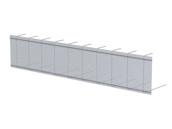 AES en métal déployé 60 cm, hauteur 48 cm,  longeur 250 cm