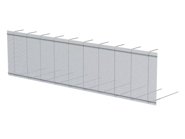 AES mit Streckmetall 75 cm, Höhe 62 cm, Länge 2.50 m