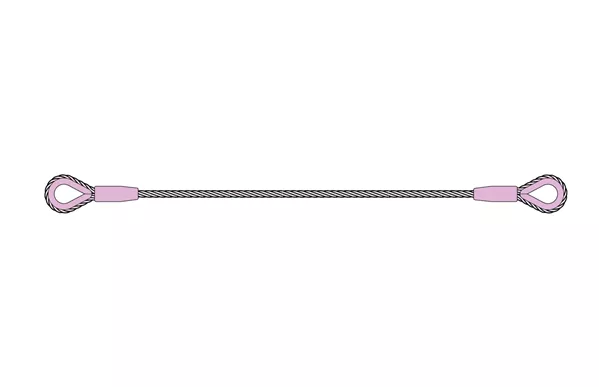 Drahtseilstruppen D=9 - 2100/ L= 2.5m