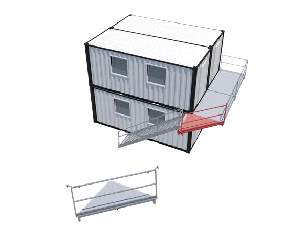 Air-Step-Modul Ecke für Treppenzugang