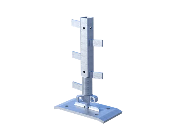 Adaptateur de prédalle 8-34 cm pour montant de barrière