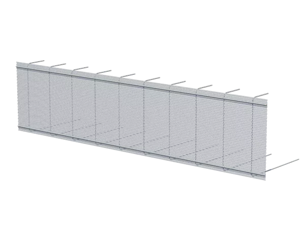 AES mit Streckmetall 70 cm, Höhe 57 cm, Länge 2.50 m