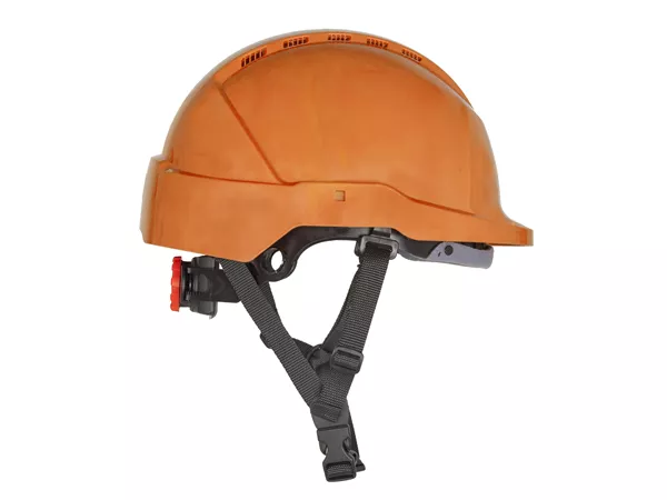 KiBo Helm Orange, 4 Punkt Kinnhalter