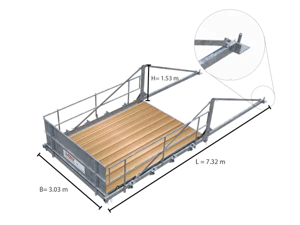 Plateforme MS Extrême 2000, 4.00 x 2.74 m