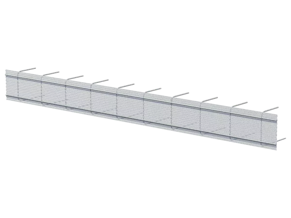 AES en métal déployé 35 cm, hauteur 24 cm,  longeur 250 cm