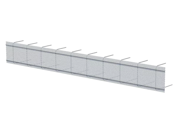 AES en métal déployé 40 cm, hauteur 29 cm,  longeur 250 cm