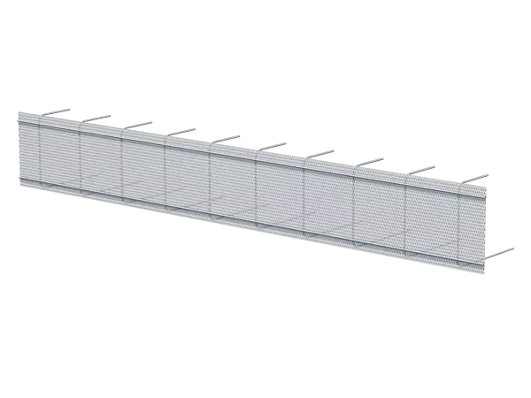 AES en métal déployé 45 cm, hauteur 34 cm,  longeur 250 cm